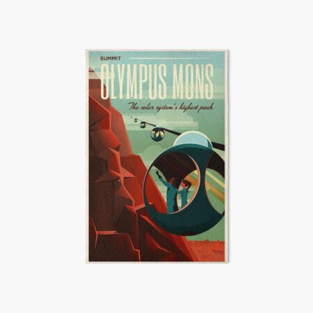 Item preview, OLYMPUS MONS SUMMIT MARS The Solar System's Highest Peak Vintage Travel Poster Style designed and sold by retroposters.