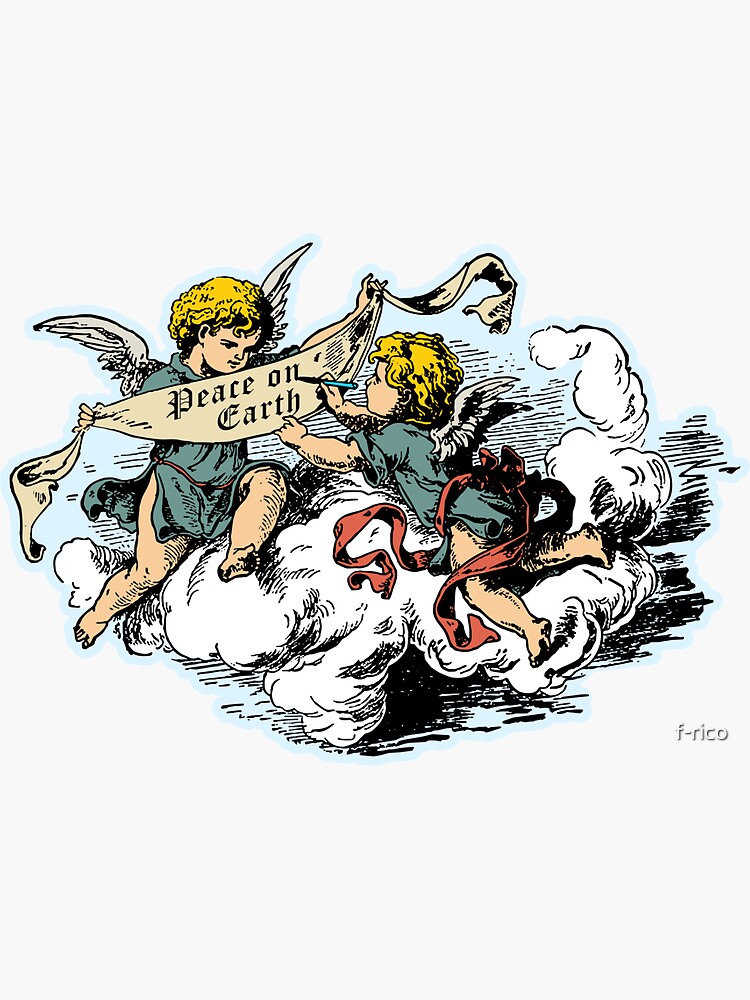 Cherubs & Angels Peace on Earth With Clouds by f-rico