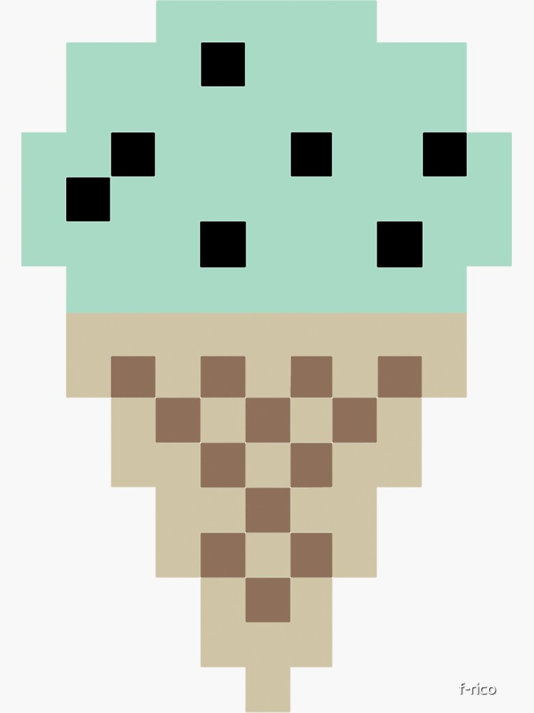Pixel Ice Cream 8 bit - Mint Chip  by f-rico
