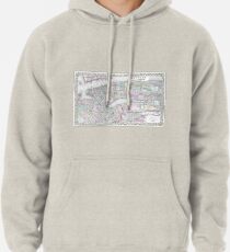 Sudadera con capucha Vintage Map of NYC and brooklyn (1867)