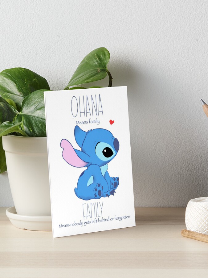 Stitch Print Ohana Means Family Watercolor Poster Stitch Painting Stitch  Lilo Illustration Ohana Means Family Printable Digital Download
