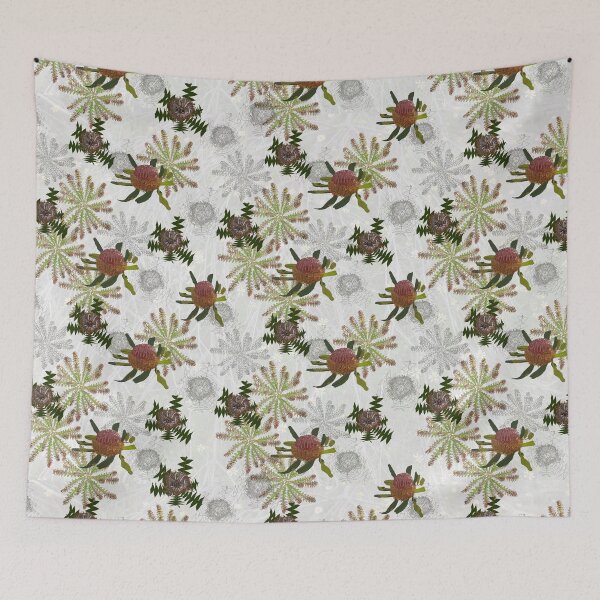 Item preview, Mixed Banksia Fabric Design for large items designed and sold by Leonie Mac Lean.