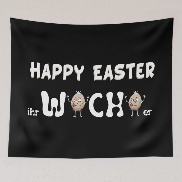 Item preview, Funny happy easter saying with cute easter eggs for wimps easter bunnies designed and sold by SiRaGeckoDesign.