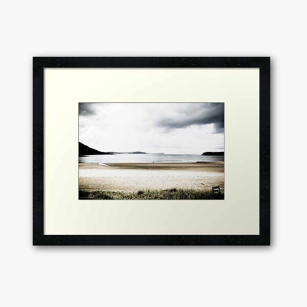 on the beach Framed Art Print