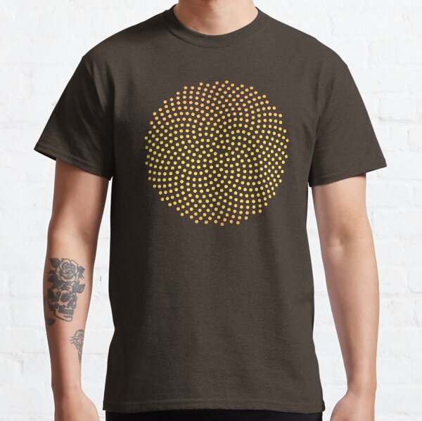 Sunflower, Seed, Fibonacci Spiral, Golden Ratio, Mathematics, Geometry Classic T-Shirt