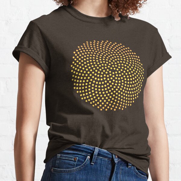 Sunflower, Seed, Fibonacci Spiral, Golden Ratio, Mathematics, Geometry Classic T-Shirt