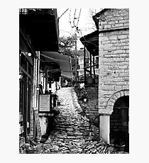 Pelion village stone paved alley Photographic Print