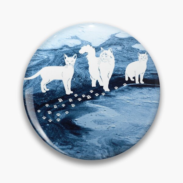 Item preview, 3 Cats on blue watercolour background designed and sold by Taffyc.