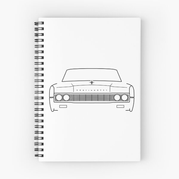Item preview, 1967 vintage Lincoln Continental outline graphic (black)  designed and sold by soitwouldseem.