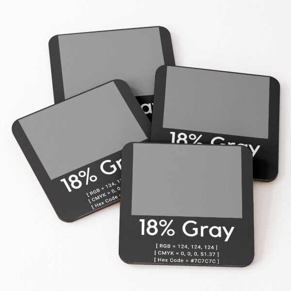 Item preview, 18% Gray Photography RGB CMYK Hex Code White Text designed and sold by TWMBDesigns.