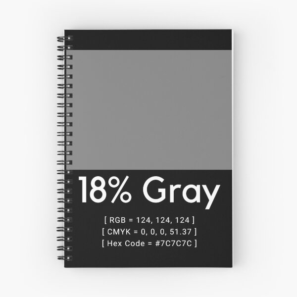 Item preview, 18% Gray Photography RGB CMYK Hex Code White Text designed and sold by TWMBDesigns.