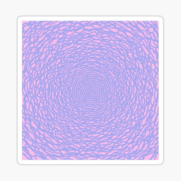 Downward pink joker spiral madness Sticker