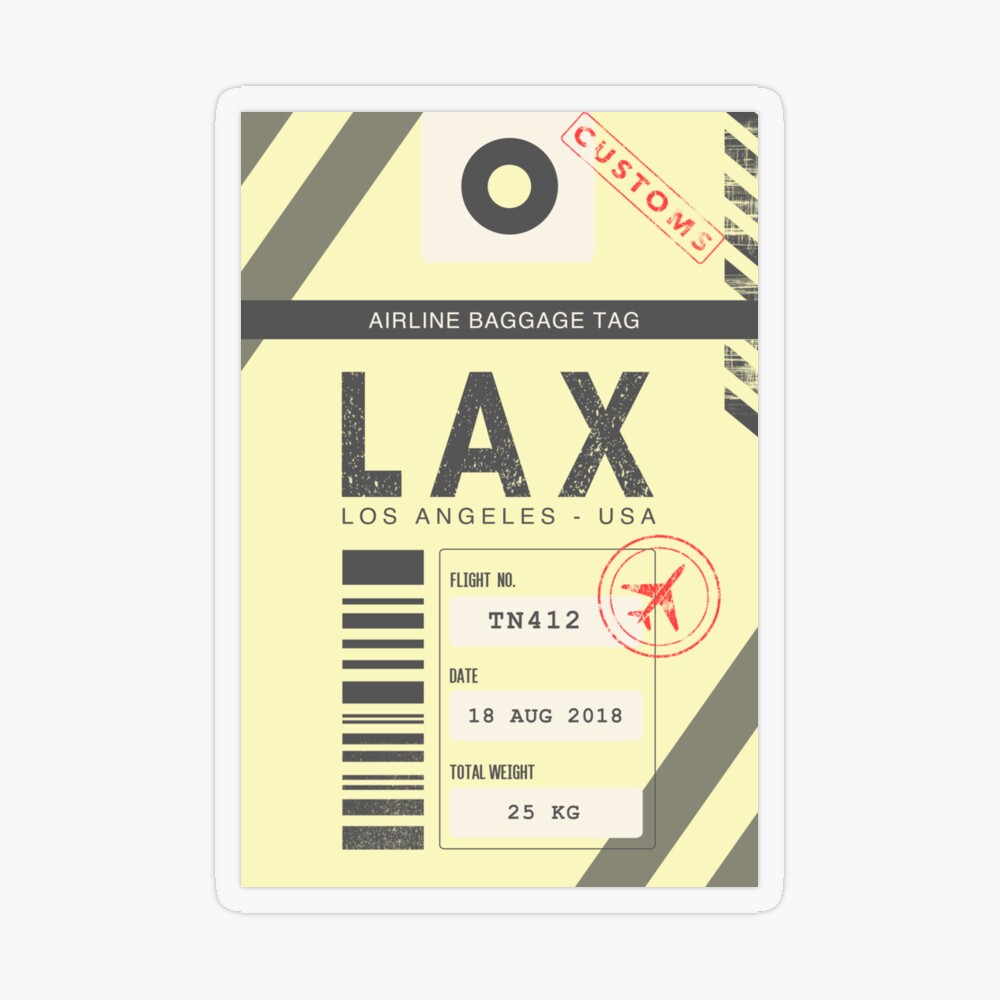 Louis Vuitton Airline Label Postcard Sticker- TEAL