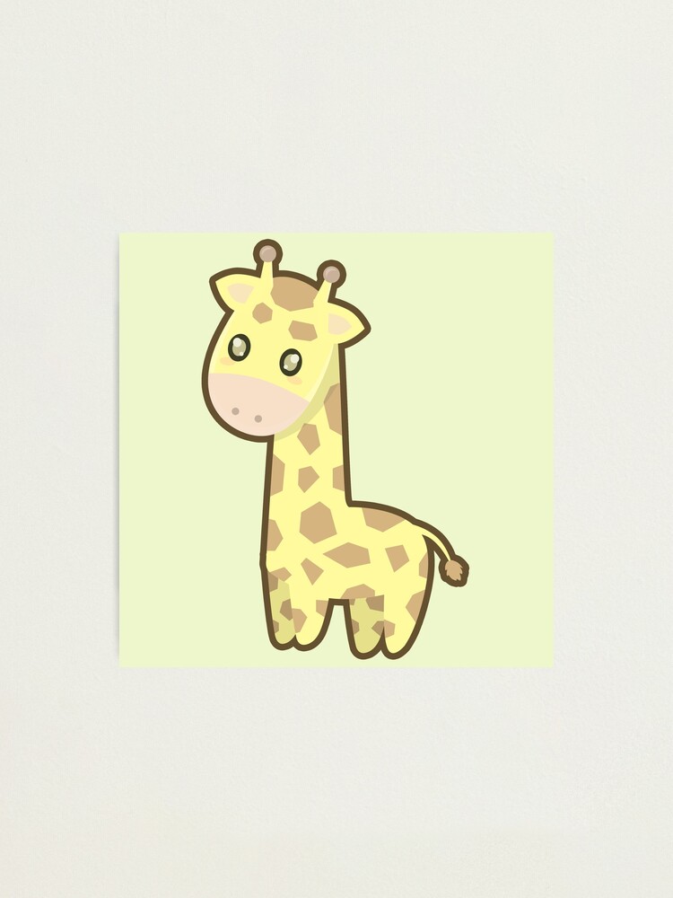 Kawaii Giraffe Photographic Print By Nirperel Redbubble