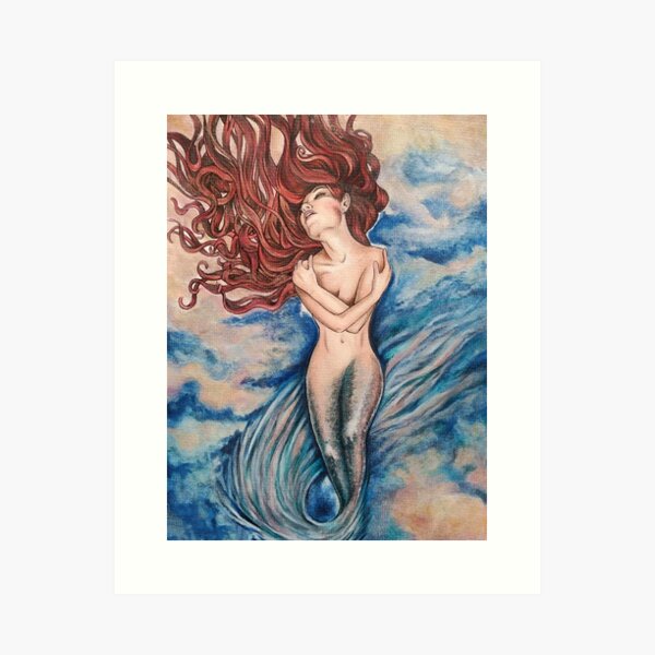Free Vector | Hand drawn mermaid outline illustration