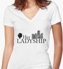 Her Ladyship Women's Fitted V-Neck T-Shirt