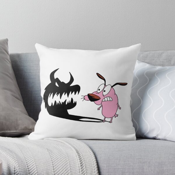 Courage the Cowardly Dog Shadows Throw Pillow