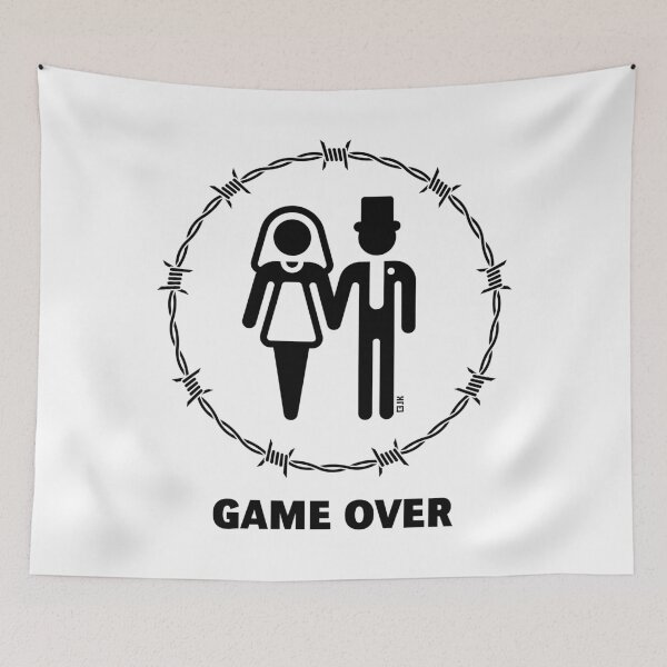 Item preview, Game Over / Barbwire (Stag Party / Hen Night / Black) designed and sold by Roderix.
