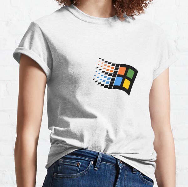 Microsoft Windows Xp T Shirts Redbubble - old windows logo t shirt roblox