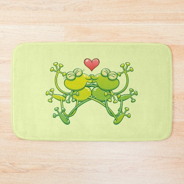Item preview, Couple of funny frogs in love kissing passionately designed and sold by Zoo-co.