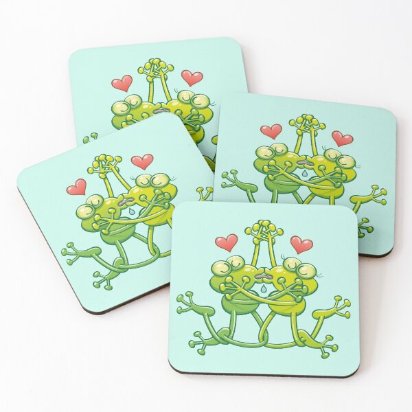 Item preview,  Frogs in love drooling, hugging and French kissing designed and sold by Zoo-co.