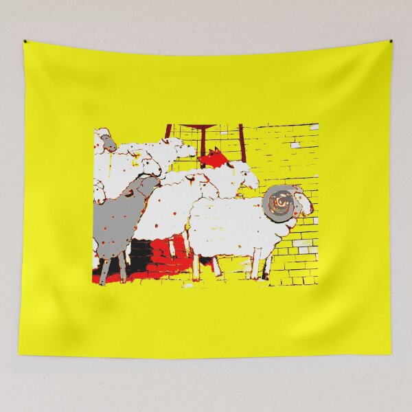Item preview, Rounding up the Sheep - YELLOW designed and sold by Lexa Harpell.
