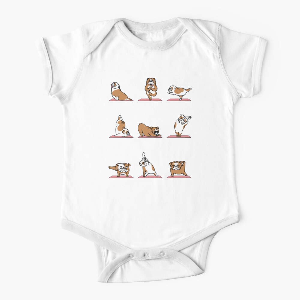 English Bulldog Yoga Baby One-Piece