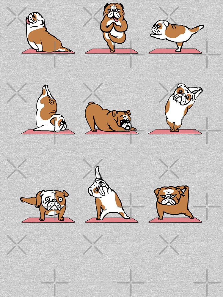 English Bulldog Yoga by Huebucket