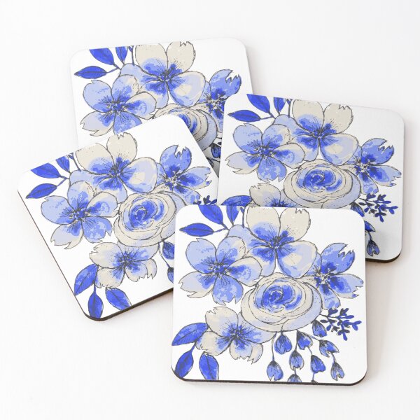 Item preview, Blue and White Bouquet of Flowers designed and sold by RosalieReeves.