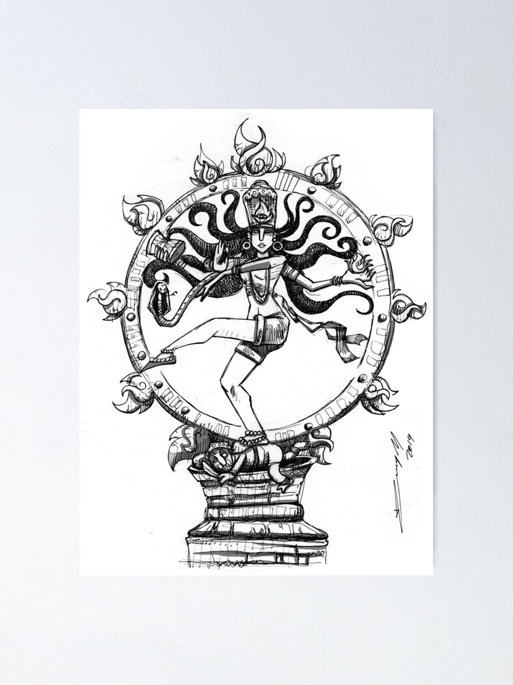Buy Natraj Mahadev Dancing Shiva Line Art Digital Download Online in India   Etsy