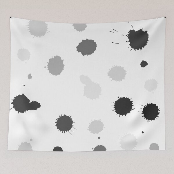 Item preview, Black and gray blots on white background designed and sold by designer437.