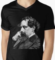 Charles Dickens portrait Men's V-Neck T-Shirt