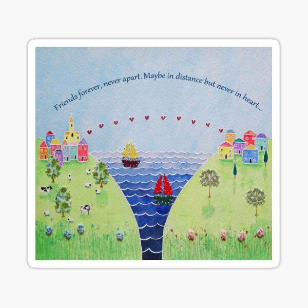 "Friends forever..." Emigration gift Sticker