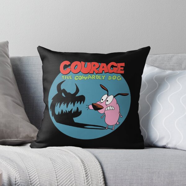 Courage the Cowardly Dog Shadows Throw Pillow