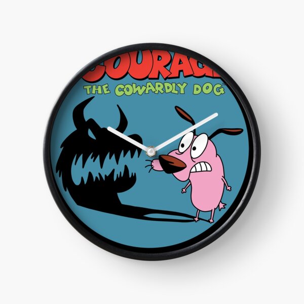 Courage les ombres des chiens lâches Horloge