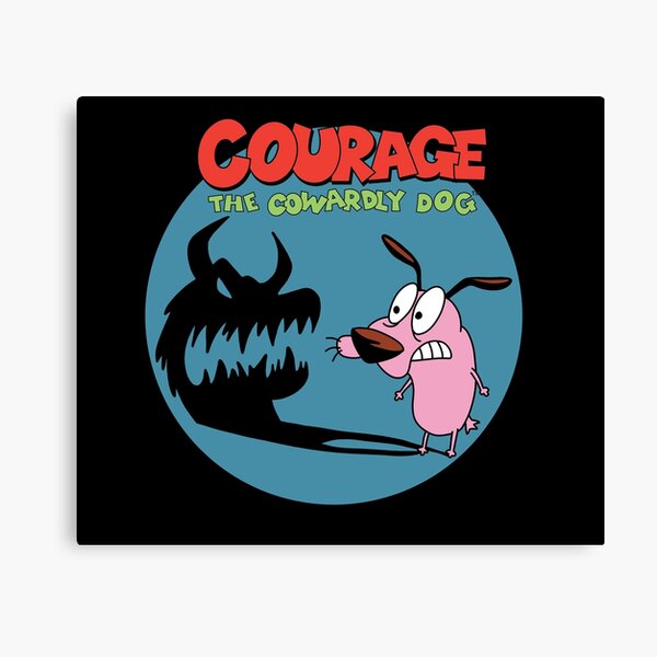 Courage les ombres des chiens lâches Impression sur toile
