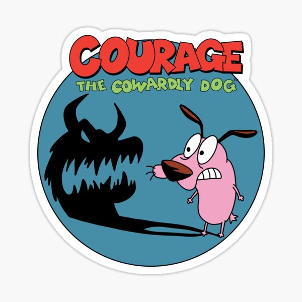 Cartoon Network Stickers Redbubble - courage the cowardly dog transparent roblox