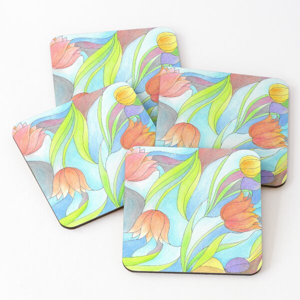 Item preview, Floral Pattern "Stylized Tulips" designed and sold by CarolineLembke.