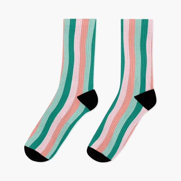 Item preview, Soft Pink  Peach Amber Yucca and Arbor Green Pinstripes designed and sold by taiche.