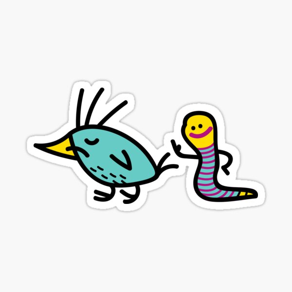 Artikel-Vorschau von Früher Vogel und Wurm, designt und verkauft von spontania.
