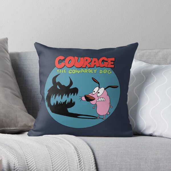 Courage the Cowardly Dog Shadows Throw Pillow