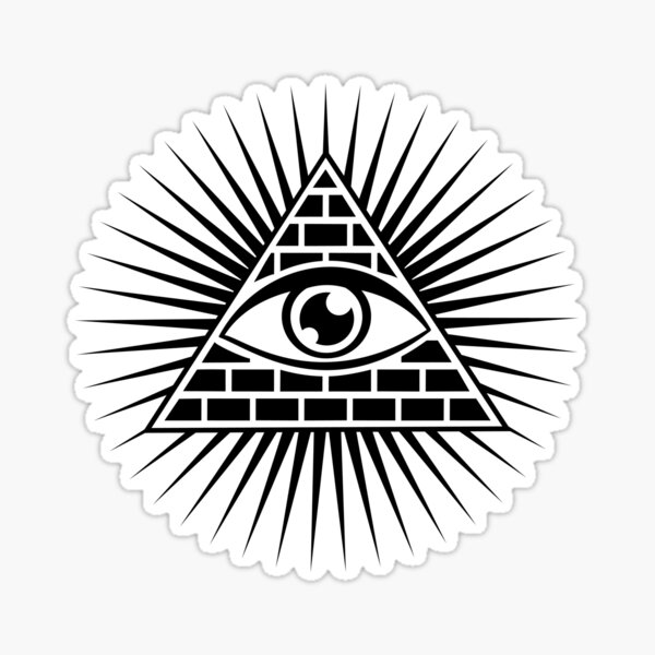 All Seeing Eye, Triangle 3rd Eye Occult Symbol Sticker -  Canada