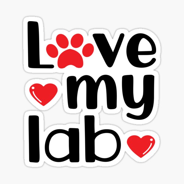 Lab Stickers, Labrador Stickers - Love My Lab Sticker