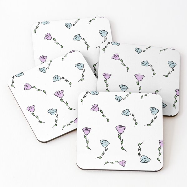 Item preview, Pastel roses Whimsical Roses, fun happy flowers, flower and garden festival print  designed and sold by TheDoodleFairy.