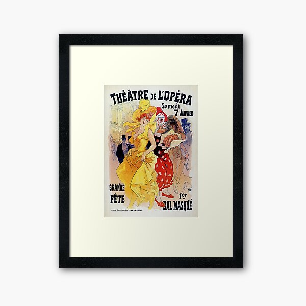 Vista previa del artículo con la obra «Baile de disfraces vintage carnaval Paris Opera Chéret», diseñado y vendido por aapshop.