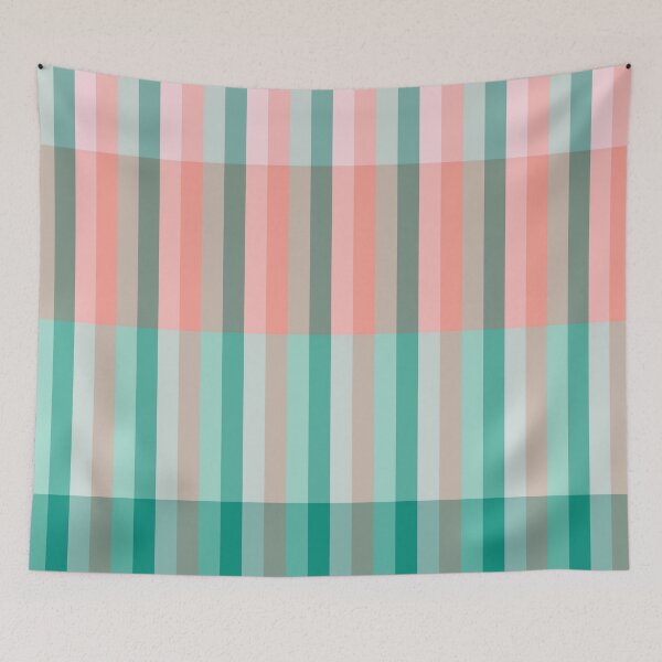 Item preview, Soft Pink  Peach Amber Yucca and Arbor Green Transluscent Stripes designed and sold by taiche.