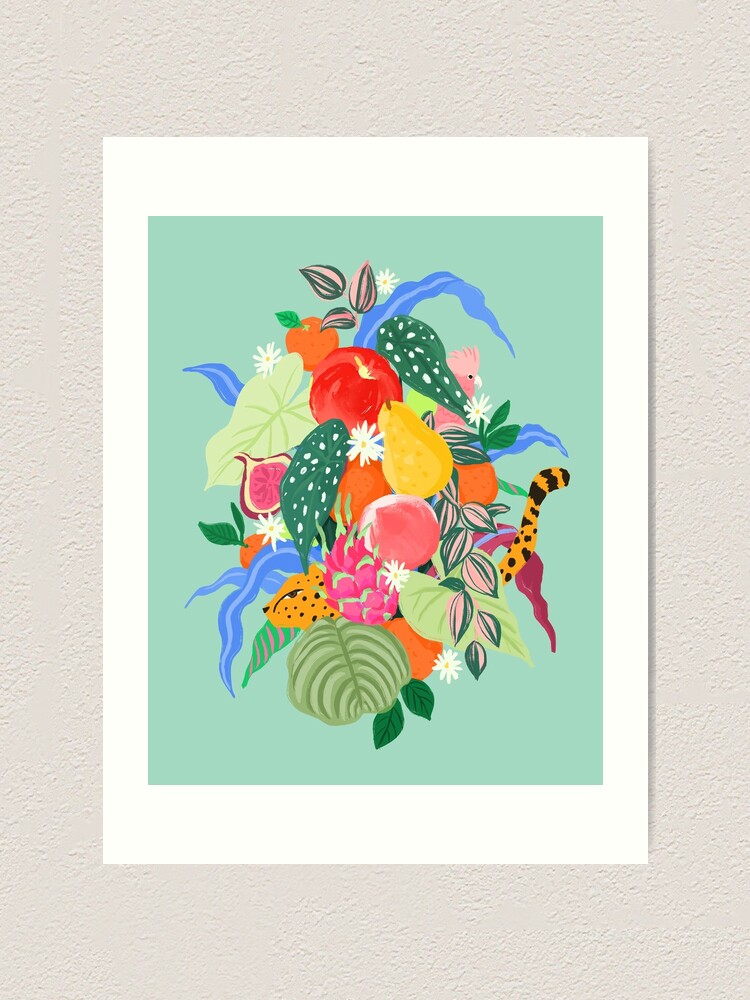 Alternate view of Fruits and Jungle Combo Art Print