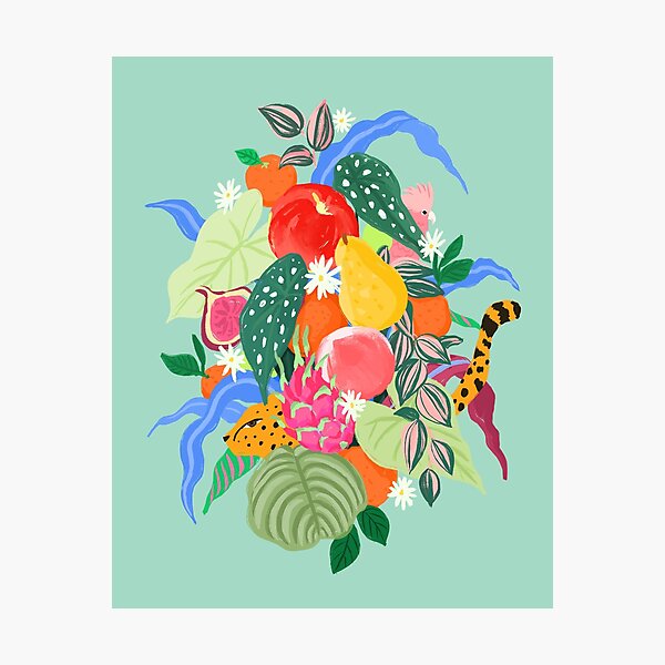 Fruits and Jungle Combo Photographic Print