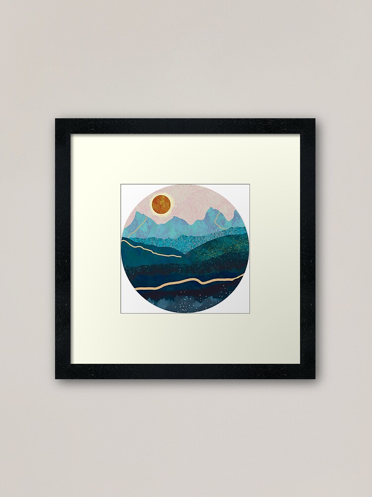 Paysage Feerique Cercle Framed Art Print By Loune Redbubble