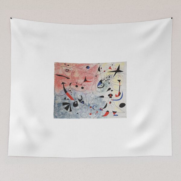 Item preview, Joan Miro Red and Blue designed and sold by bettypure.